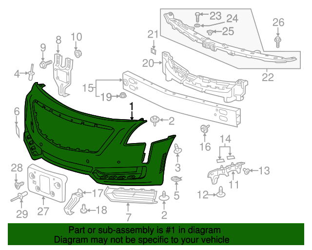 84227265 GM Primed Front Bumper Fascia GM Parts Store