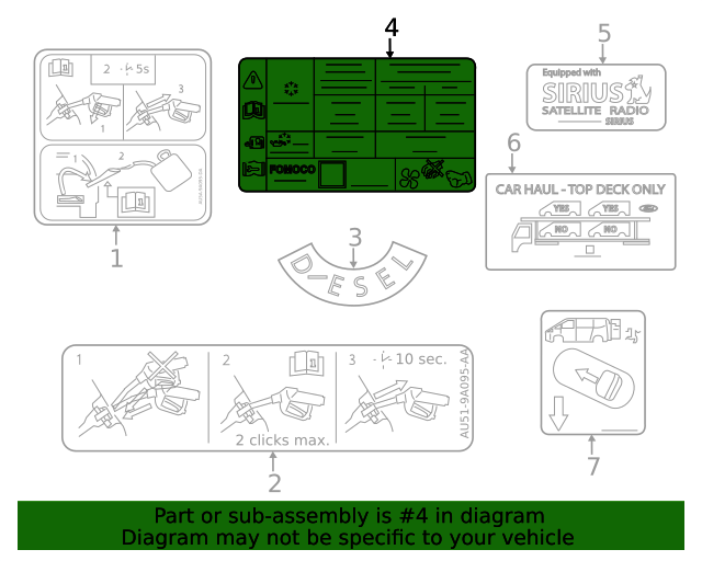 CK4Z-1503050-B - AC Label 2015-2024 Ford | Ford OEM Parts Direct