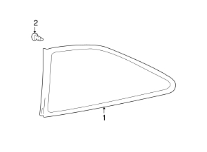 2000-2005 Hyundai Accent Quarter Glass 87820-25000 | QuirkParts