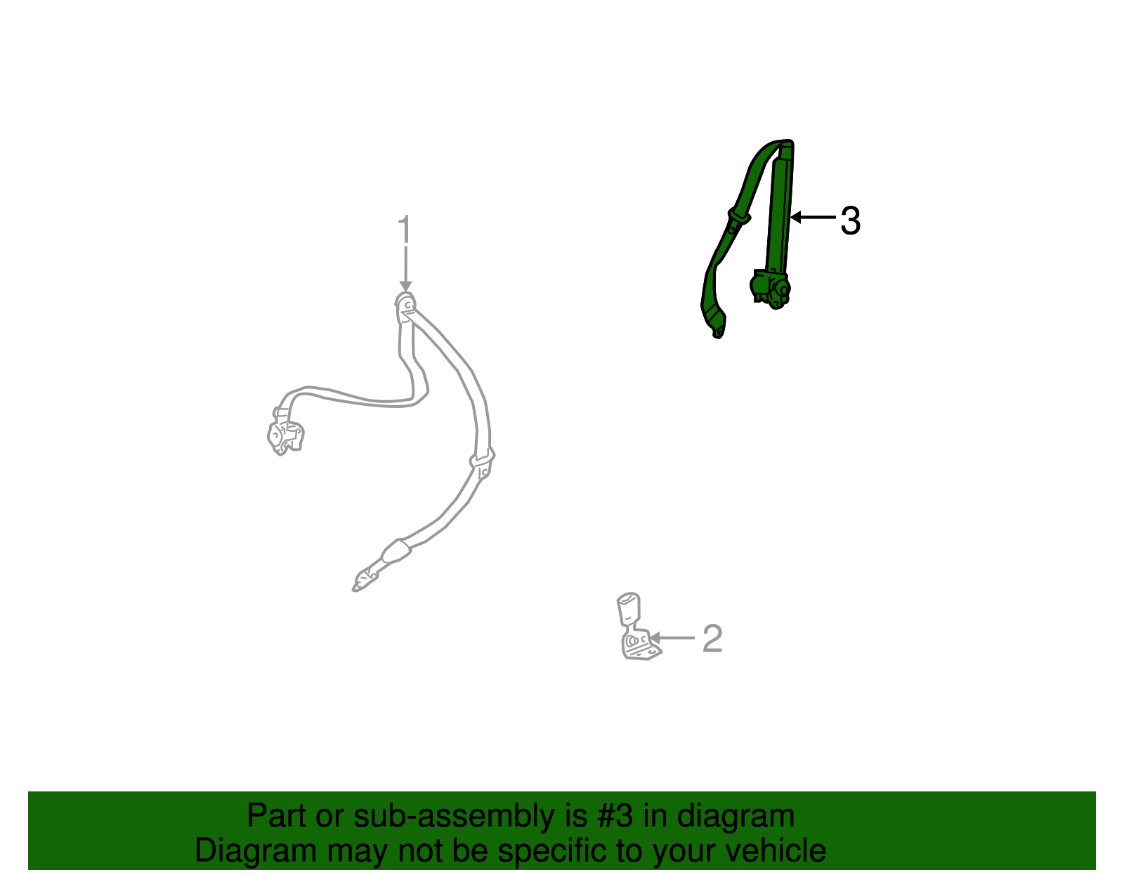Lap & Shoulder Belt - GM (88955079)