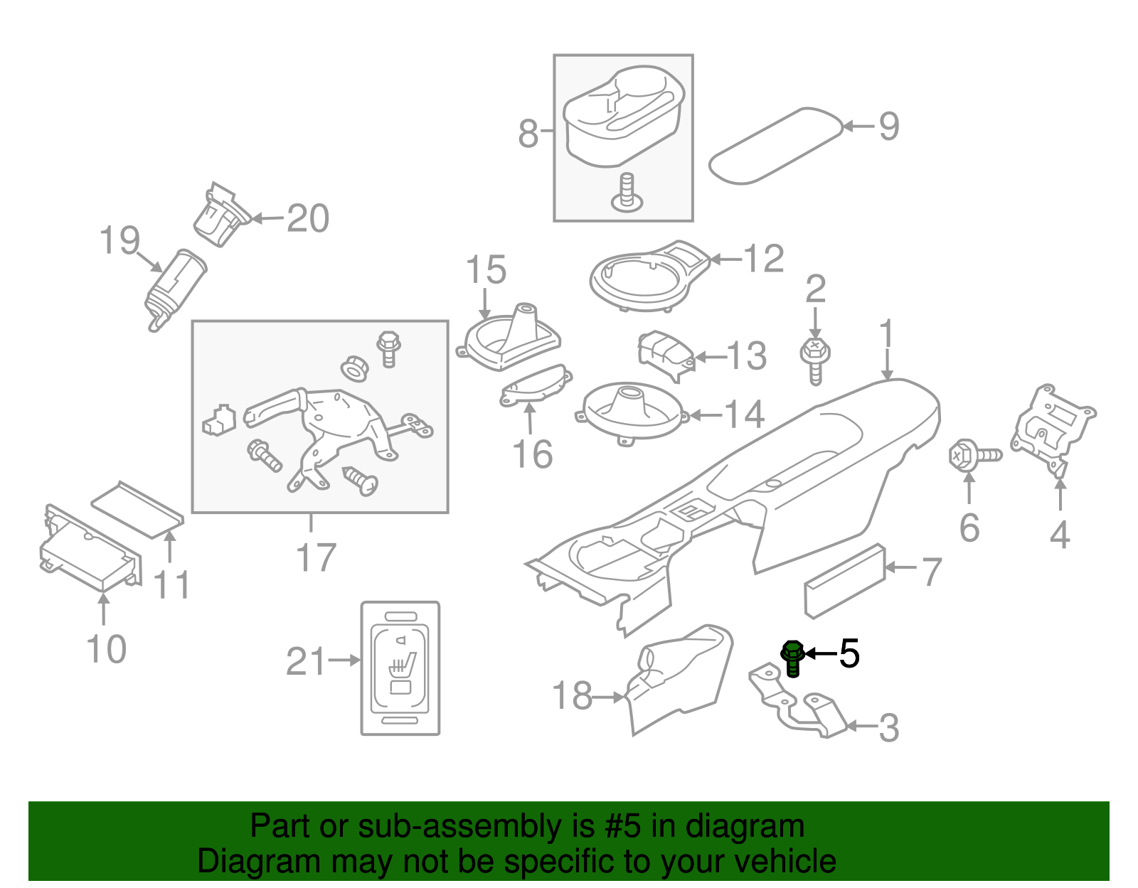 Console Mount Bolt - Scion (SU003-00013)