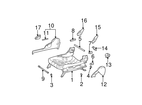 Toyota 72158-AA020-E2 Seat Track Bracket Cover Toyota 72158-AA020-E2 Seat Track Bracket Cover