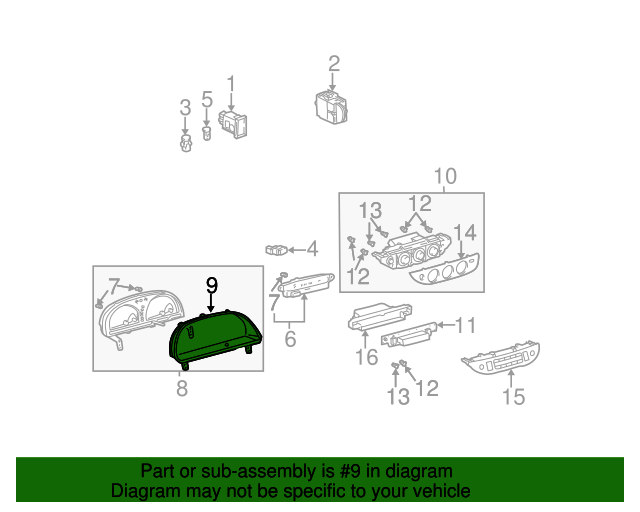 20052006 Toyota Camry Cluster Lens 8385206B50 Toyota Parts Center