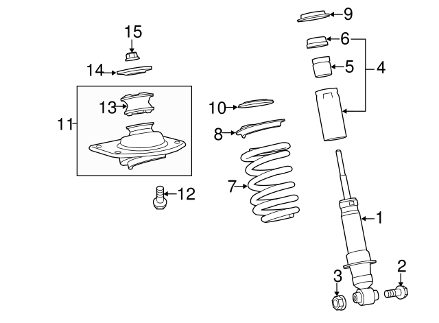 GM Genuine Parts 22836734 Rear Passenger Side Shock Absorber Upper Mount GM Genuine Parts 22836734 Rear Passenger Side Shock Absorber Upper Mount