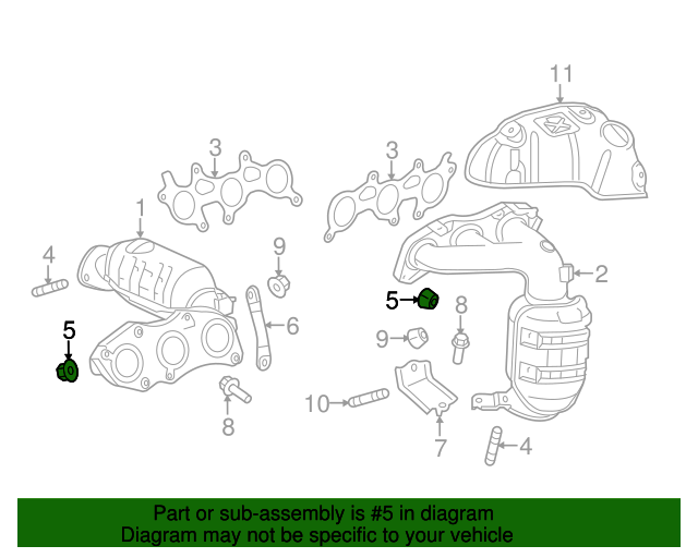 90178A0048 Exhaust Manifold Nut 20092020 Toyota Boch Toyota South