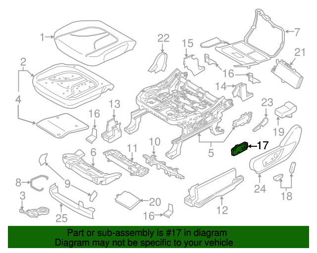 20162020 Lincoln Power Seat Switch FA1Z14A701AAX Blue Springs Ford Parts