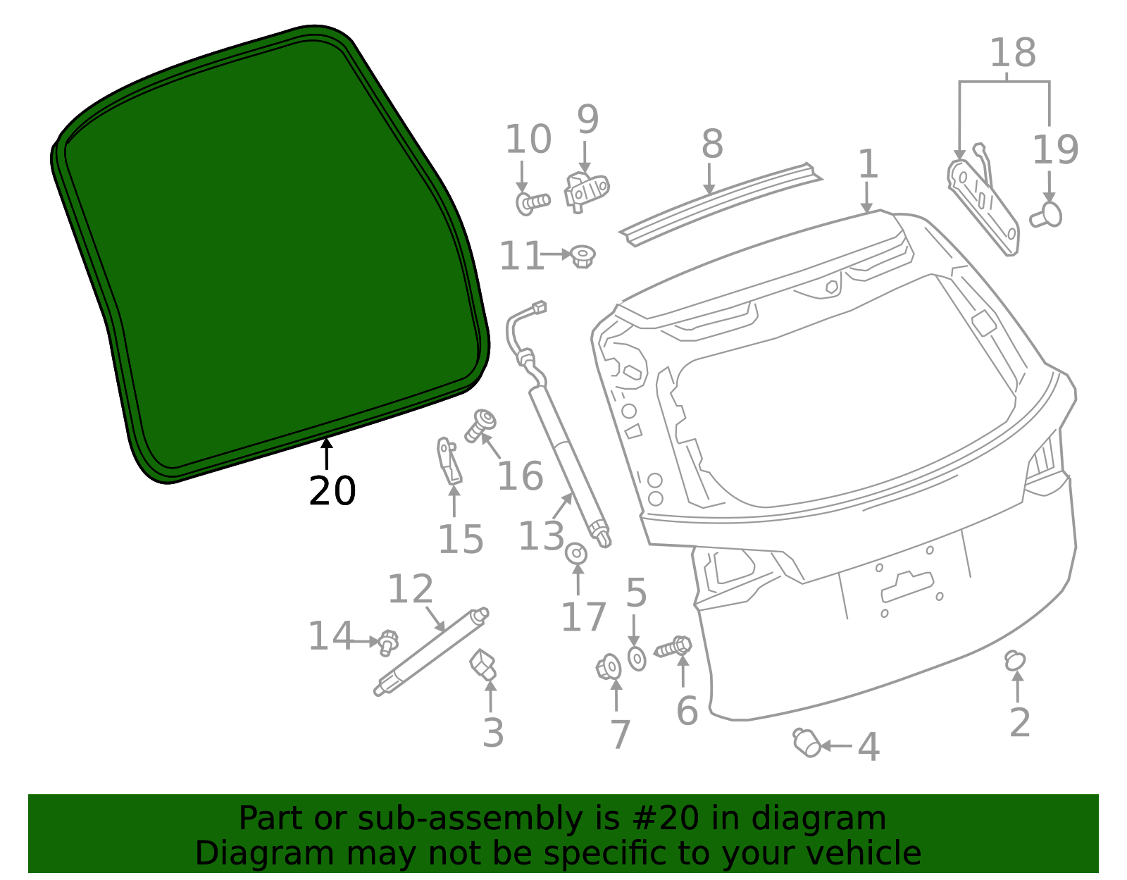 Liftgate Weatherstrip - GM (84329377)