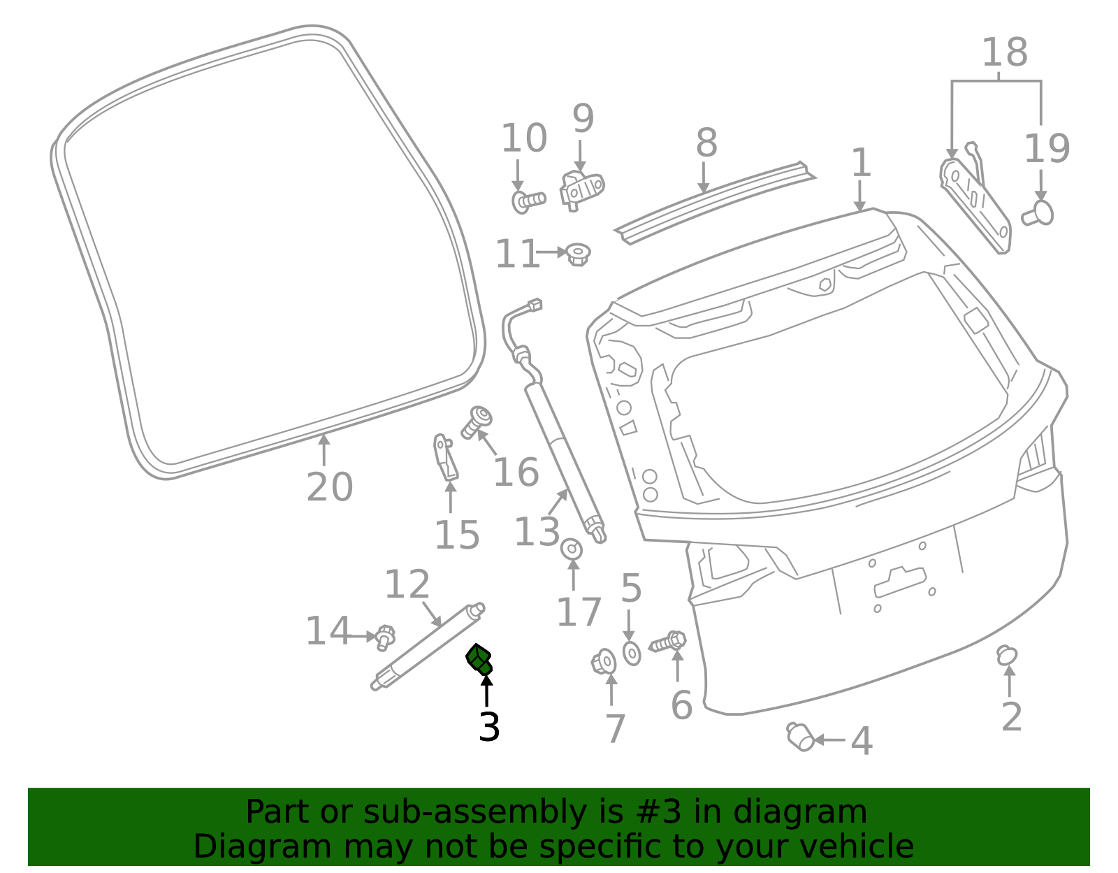 Liftgate Adjust Bumper - GM (84358058)