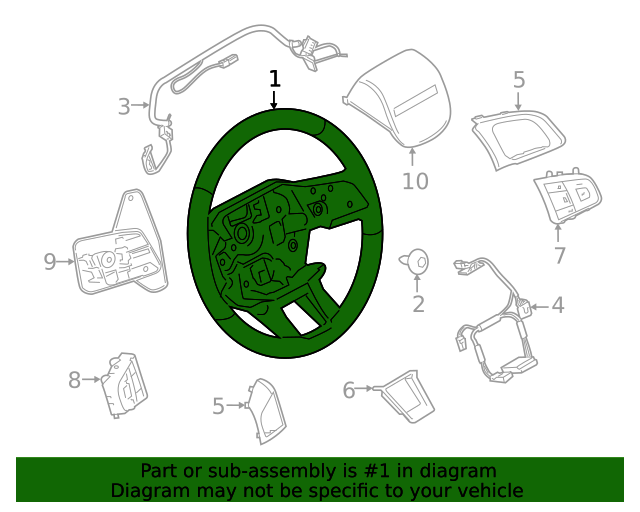 LR079637 Steering Wheel 2018 2019 Land Rover Discovery Sport LandRoverLakeBluff