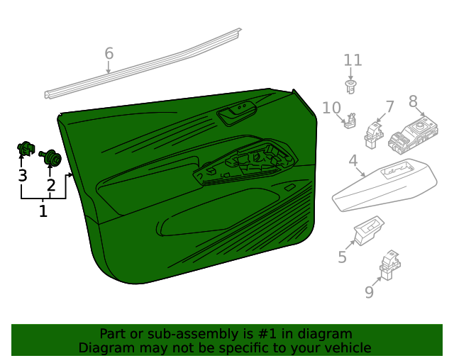 Door Trim Panel 11K-867-012-A-POD