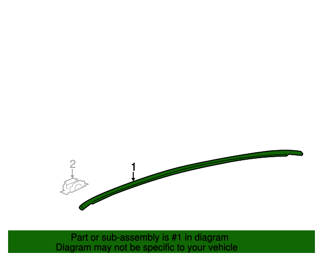 20112015 Lexus CT200h Roof Molding 7555576020A0 OEM Parts Online