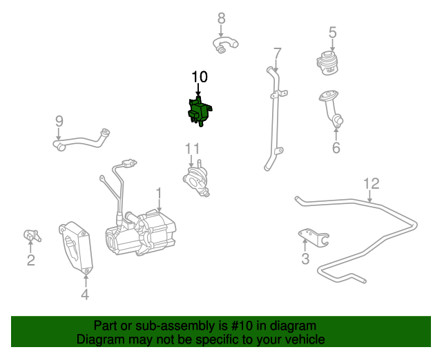 0025400697 Secondary Air Injection Pump Check Valve 19901998 MercedesBenz MercedesBenz
