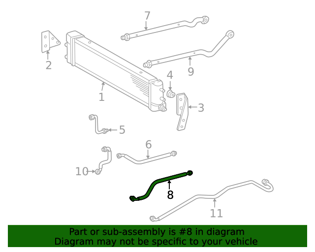 20022008 MercedesBenz G 500 Coolant Line 4632700296 Ryder Parts