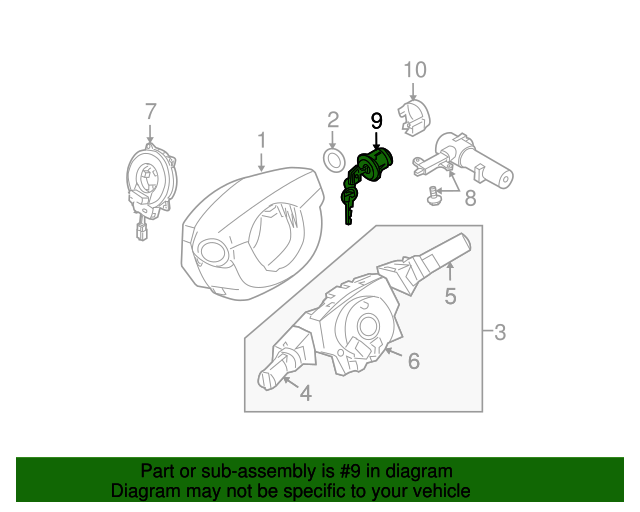 20042019 Nissan Ignition Lock Cylinder D87005Z00J