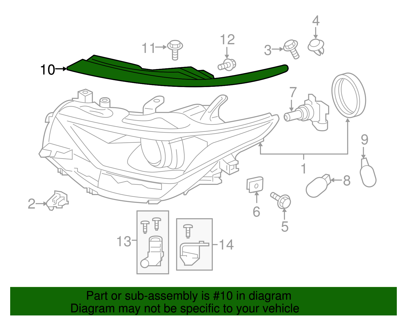 Cover,  Headlamp,  Right - Scion (53181-12060)