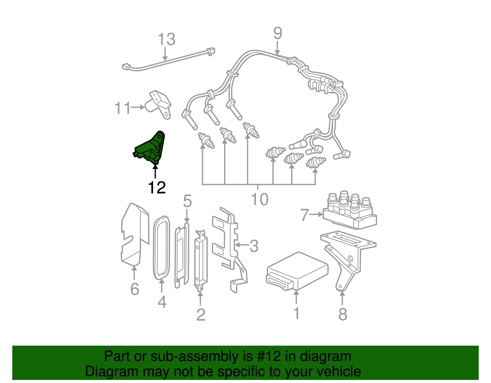 Genuine OEM Ford Part - Motorcraft™ Engine Crankshaft Position Sensor ...