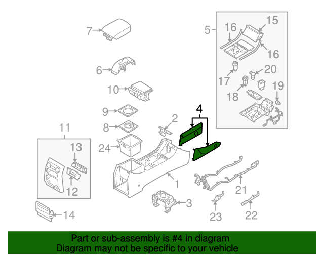 Genuine Hyundai 84685-3J000 Center Console Storage Box Mat