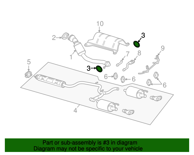 19952020 GM Exhaust Hanger with Insulators 10056770 GM