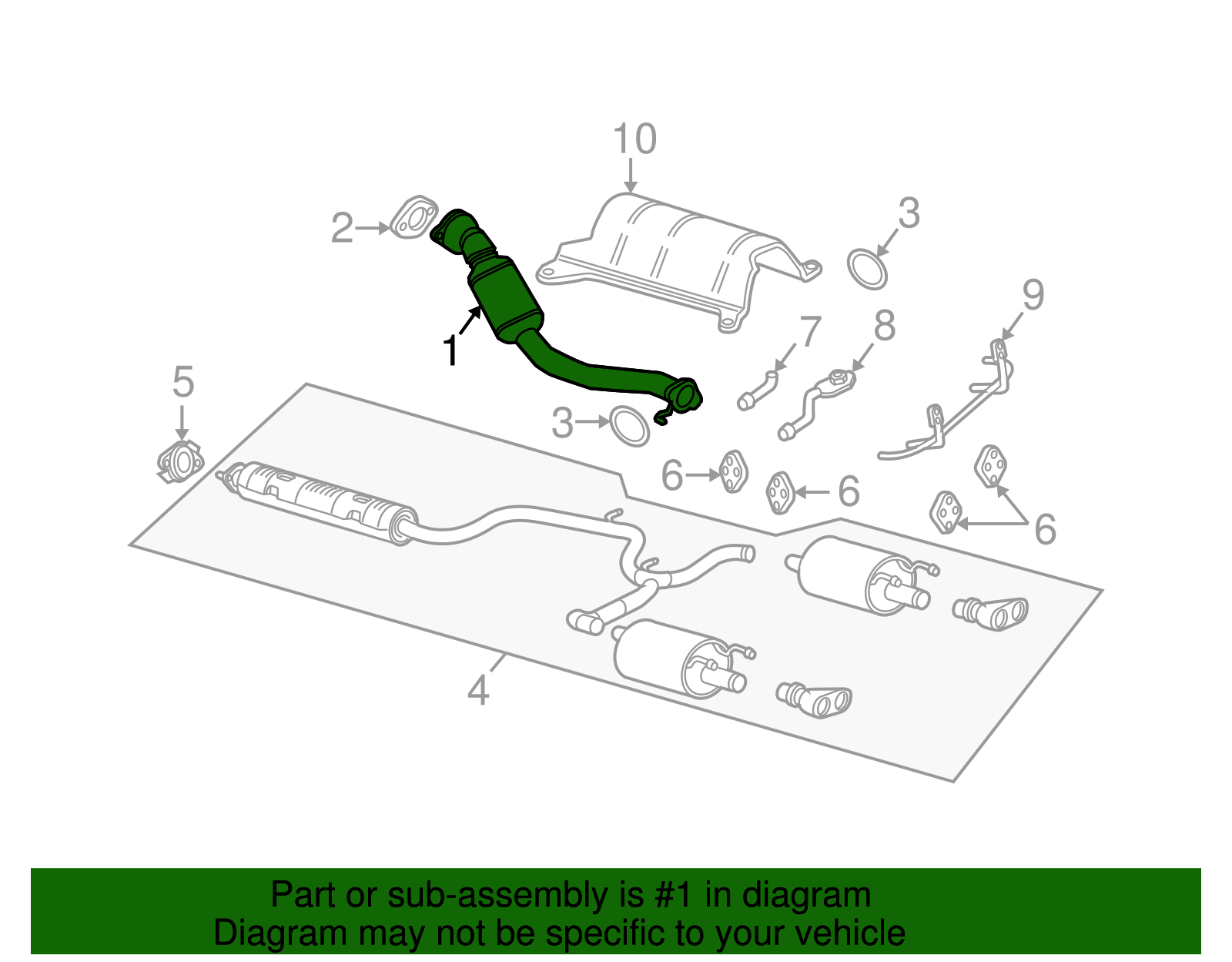 3-Way Catalytic Converter - GM (19332467)