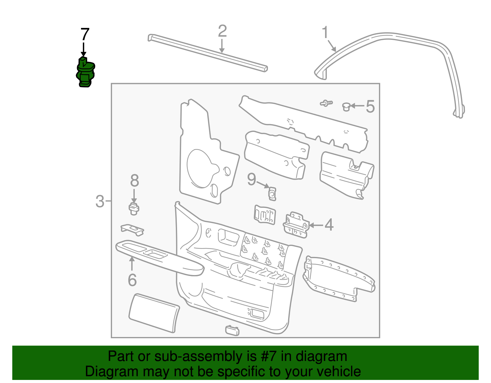 Mirror Switch - Ford (YL1Z-17B676-AAA)