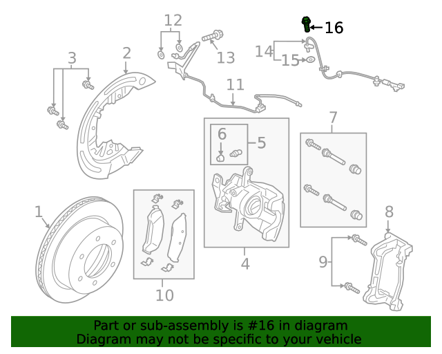 20192020 Ford Ranger ABS Sensor Screw W500211S439