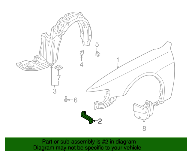 Sv4 000zz Stay Front Fender 1994 02 Honda Honda Car Parts Direct