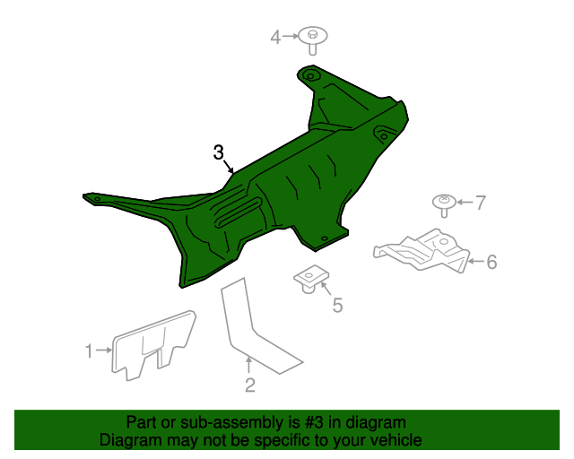 Genuine OEM Ford Part Heat Shield FL3Z5G221A Genuine OEM Ford