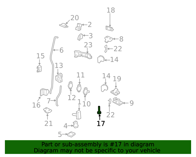19962014 GM Door Hinge Pin Kit with Pins, Bushing, Clips, and Grease Fittings 19260663 GM