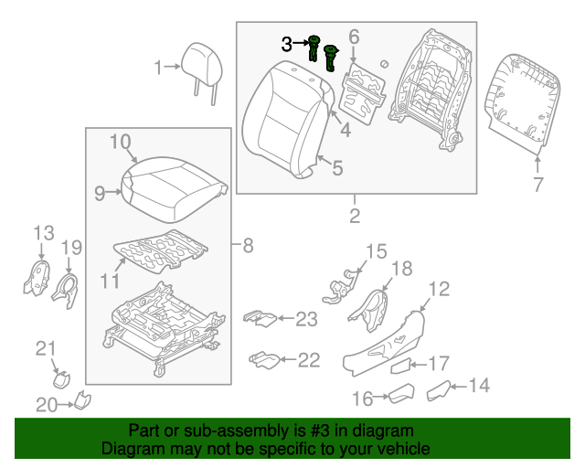 20112015 Kia Sorento Headrest Guide 88732 2P010H9