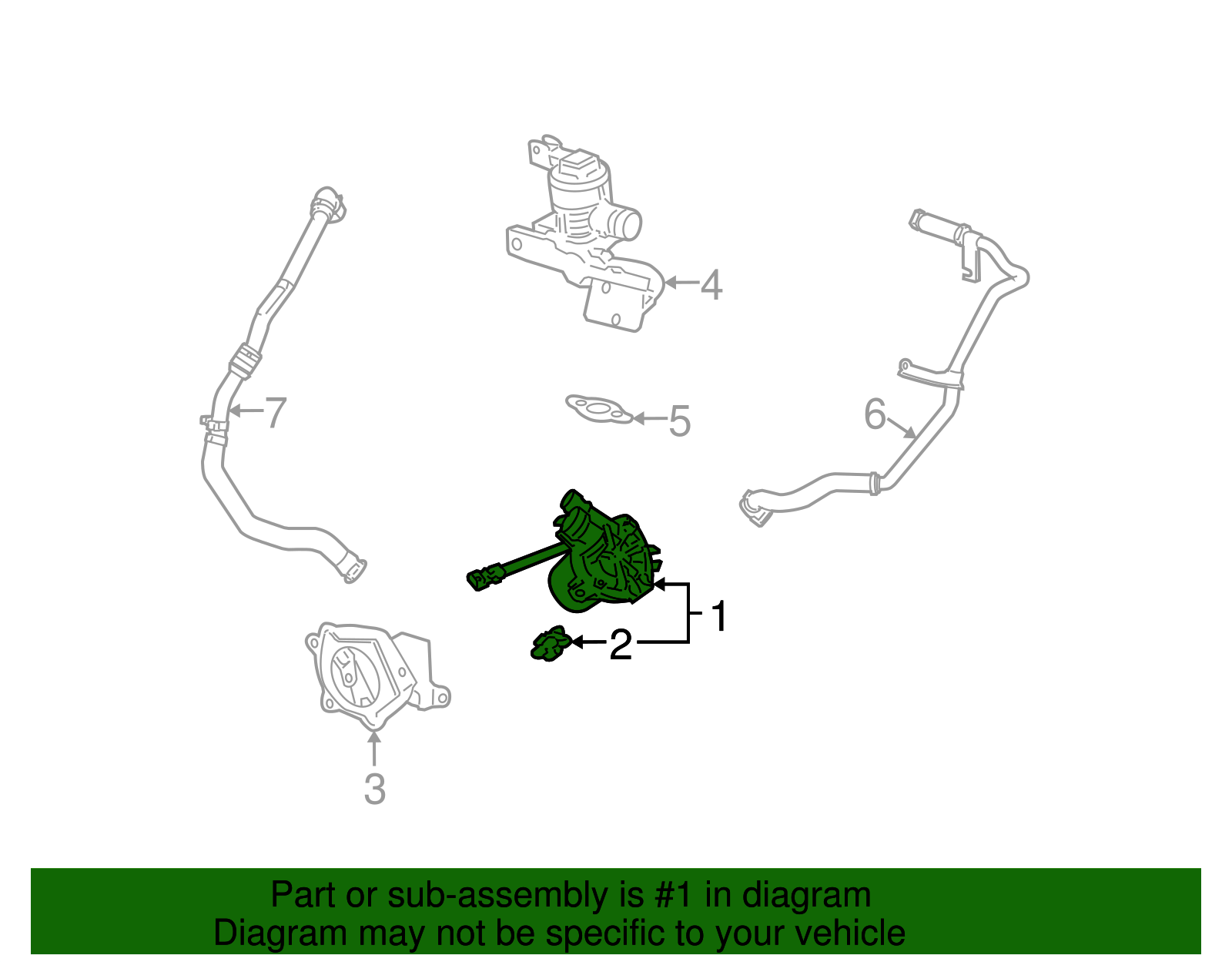 Secondary Air Injection Pump with Bracket - GM (12600828)