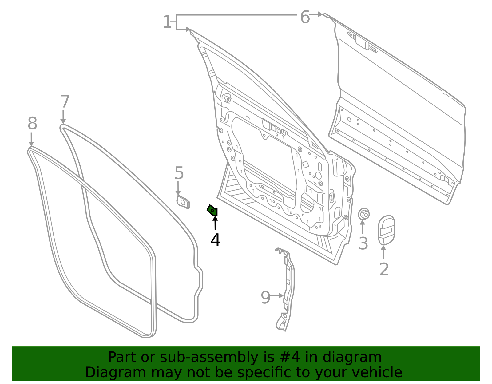 Door Shell Cover - Ford (GD9Z-54240A52-A)