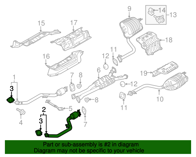 28600D2320 Catalytic Converter 20172022 Genesis World OEM Parts