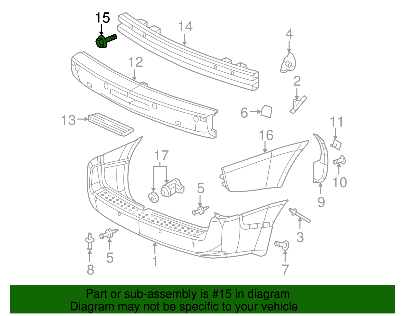 Lower Tie Bar Bolt - GM (11516845)