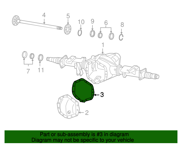 20012016 GM Rear Axle Housing Cover Gasket 12471447