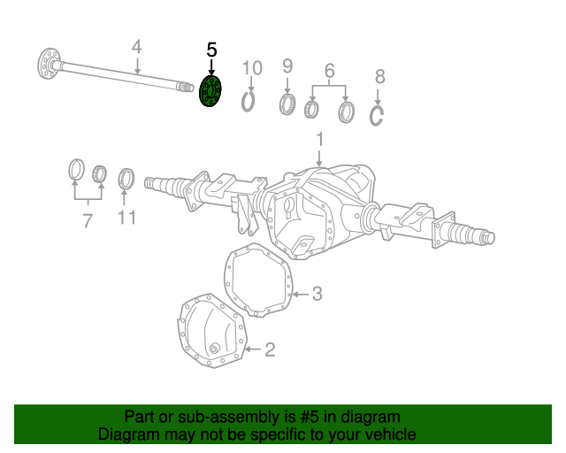 19882010 GM Rear Axle Shaft/Hub Gasket 12471641