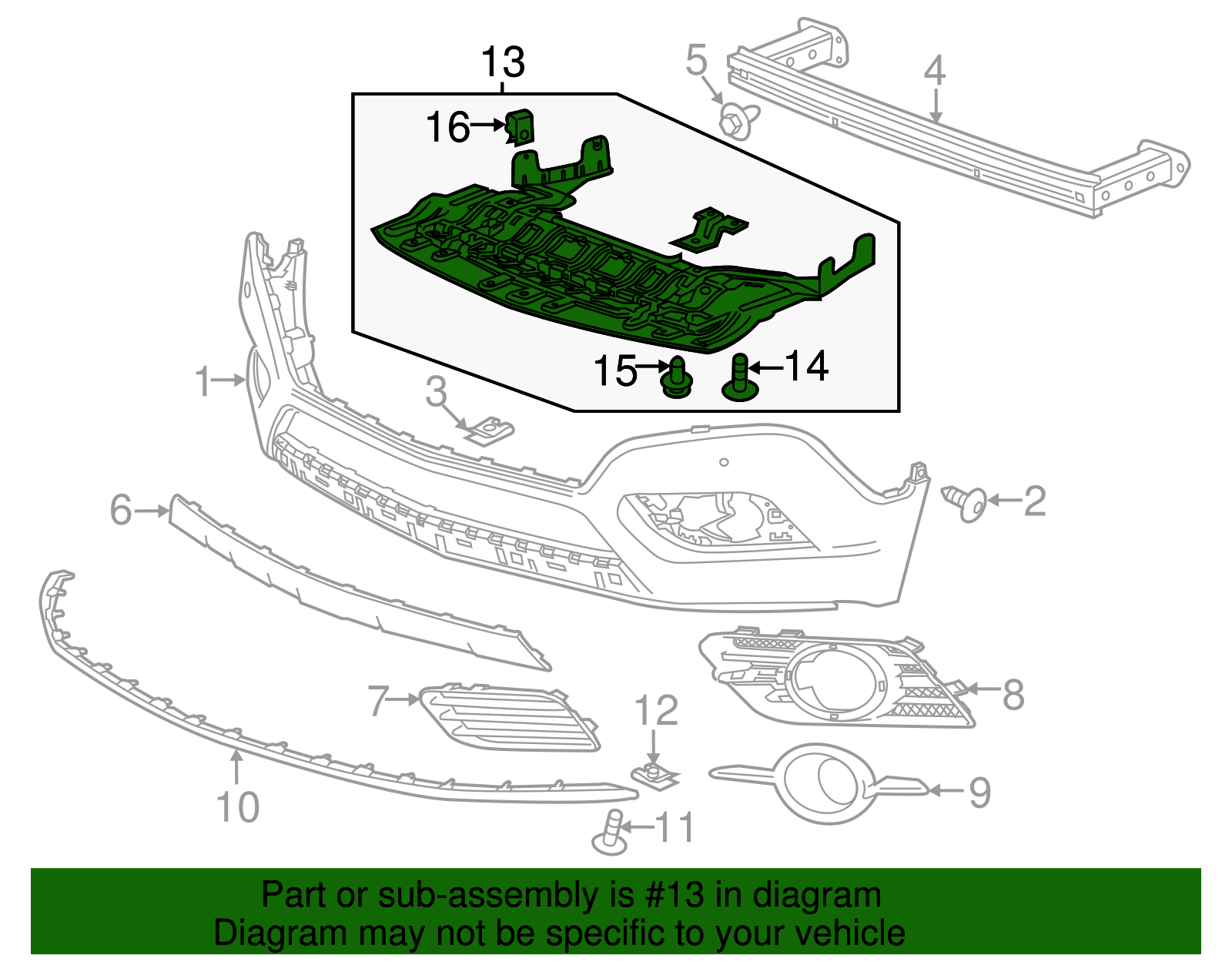 Underbody Front Air Deflector - GM (94550786)