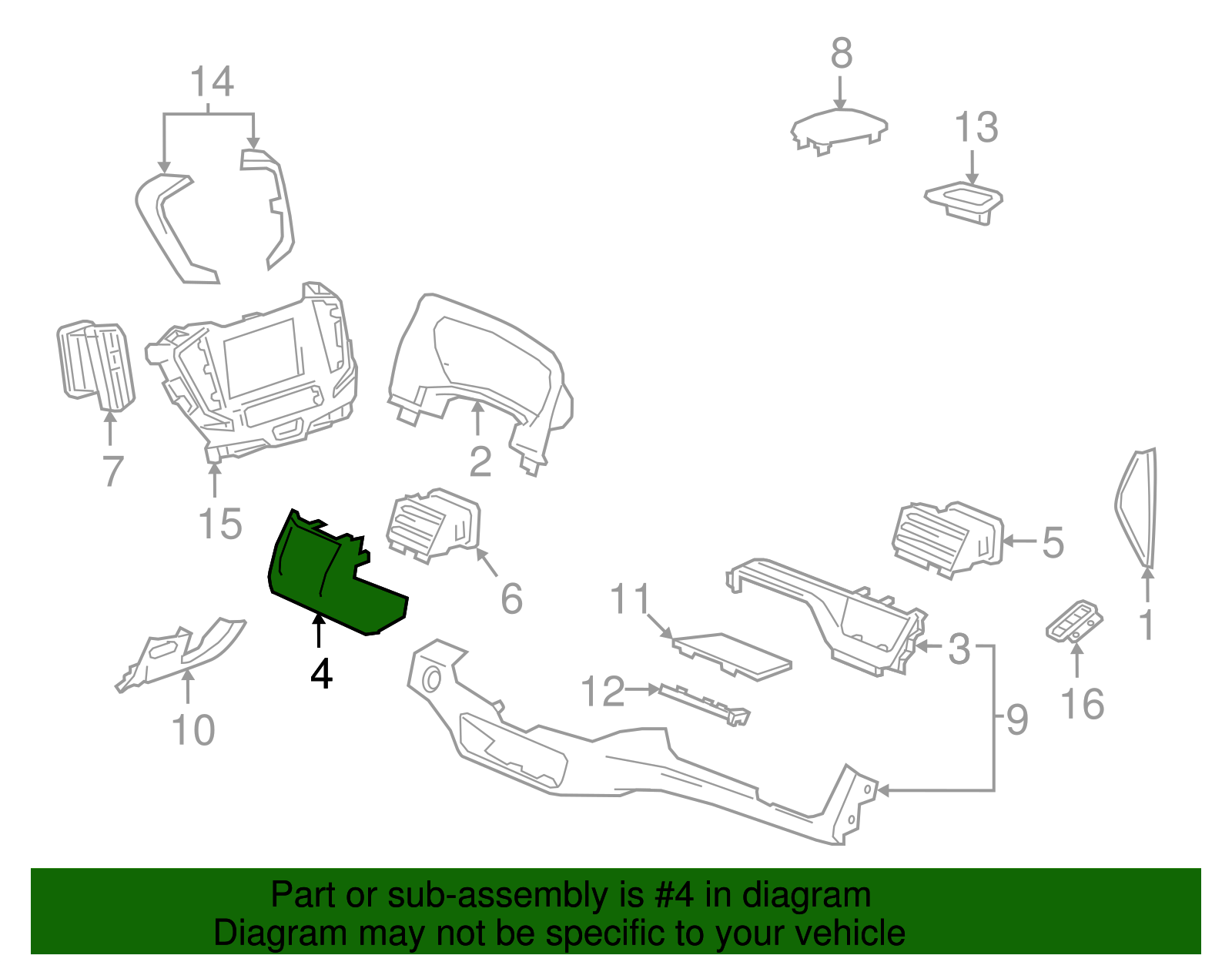 Air Vent Cover - GM (84355513)