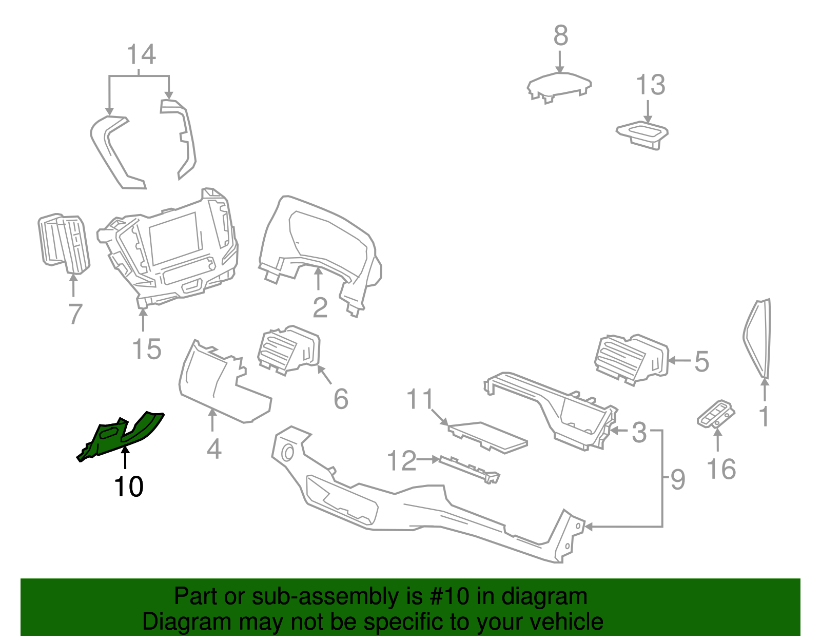 Knee Bolster - GM (84389949)