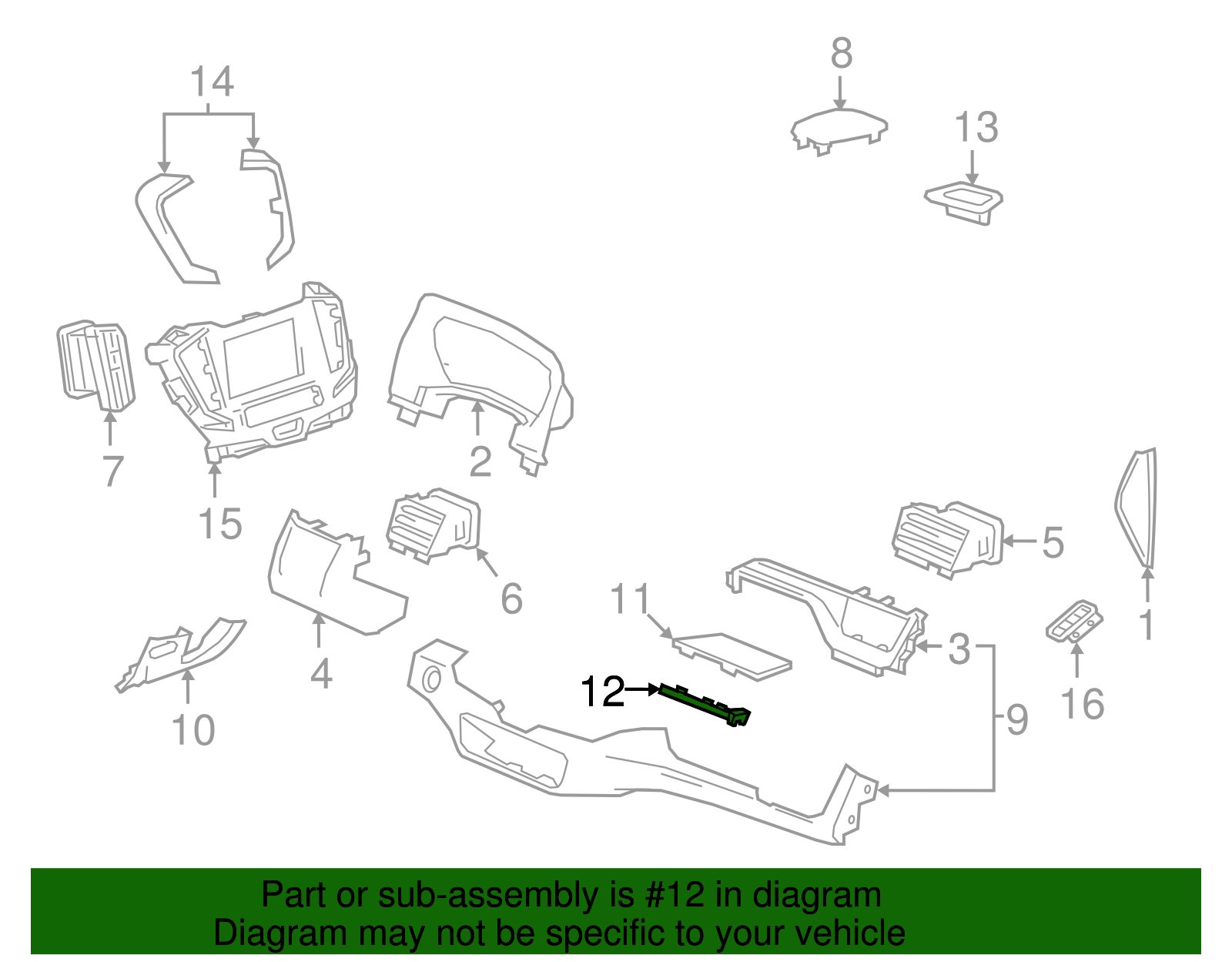 Instrument Panel Light Conductor Lamp - GM (84310005)