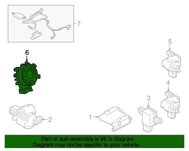 20172018 Nissan Armada Clock Spring B55541LL9A QuirkParts