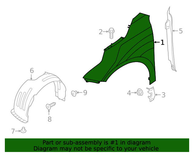 66311M7000 Fender 20192024 Kia Forte Kia.Parts Store