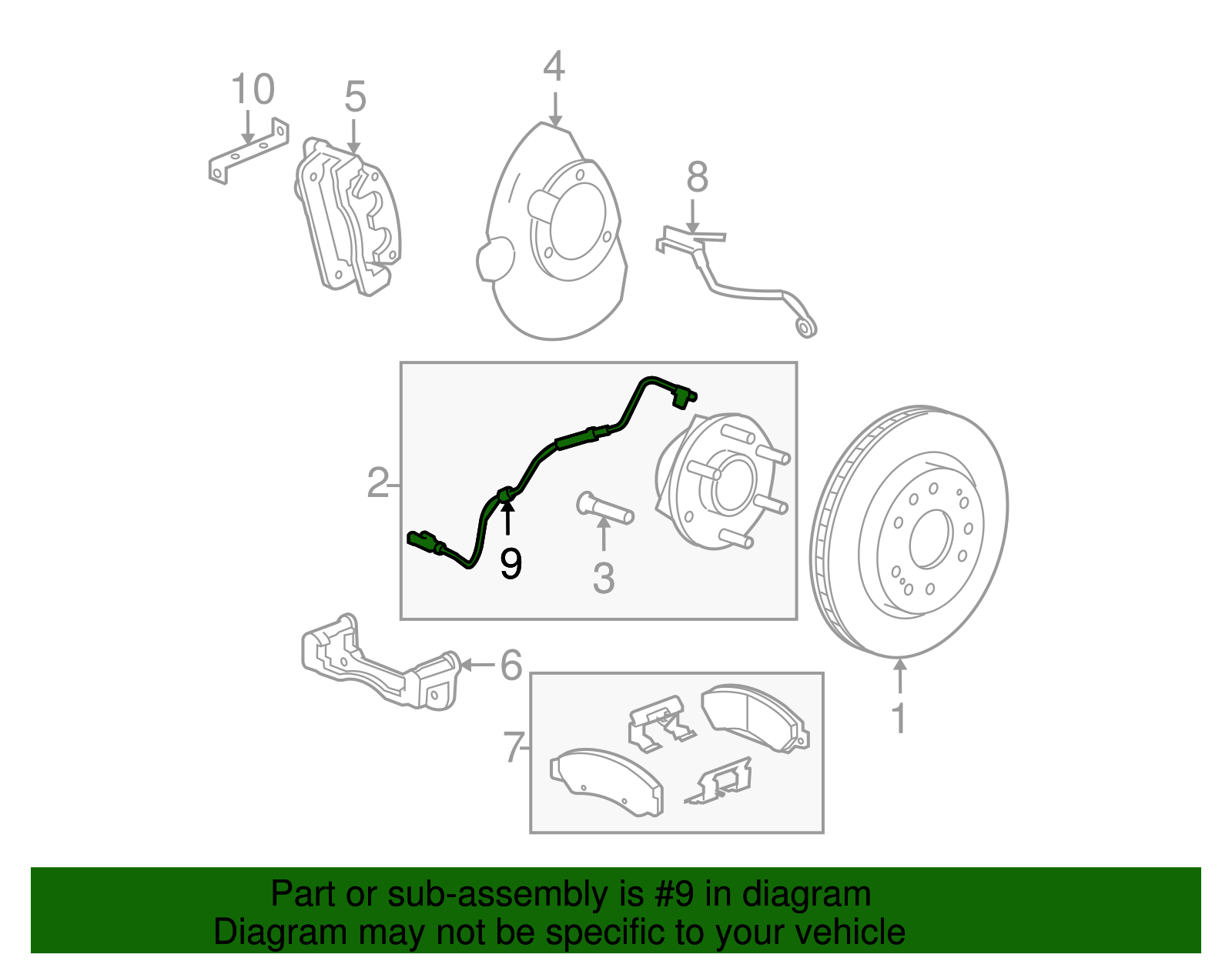 Front Wheel Speed Sensor - GM (84356647)