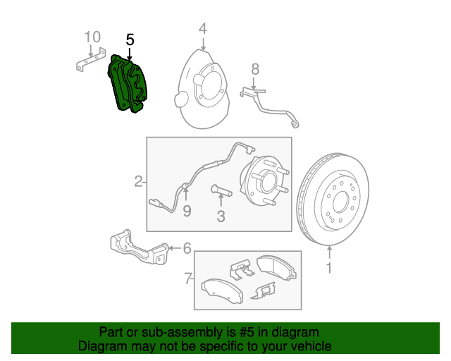 20052020 GM Caliper (Replaces Part Numbers 23276878 and 84828460