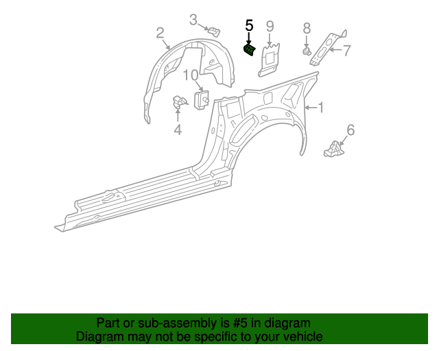 001 990 65 91 26 Front Guide Retainer 1993 04 Mercedes Benz Mercedes Benz Usa Parts