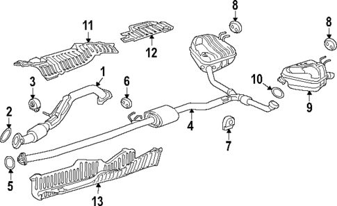 Exhaust Components for 2024 Honda CR-V Honda Automotive Parts