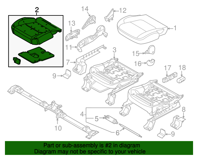 20132015 Ford Police Interceptor Utility Seat Cushion Pad Passenger