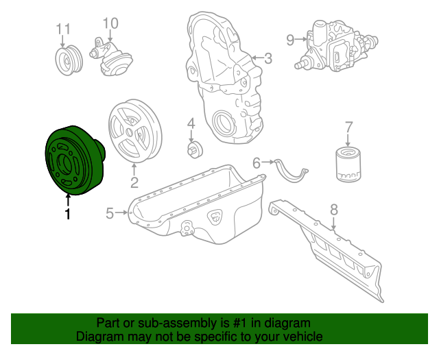 19942002 GM OEM NEW GM 9402 Chevrolet LS Engine Harmonic Balancer