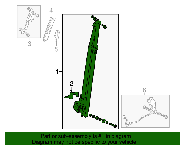 04818THRA00ZB Belt & Retractor 20182024 Honda Odyssey All