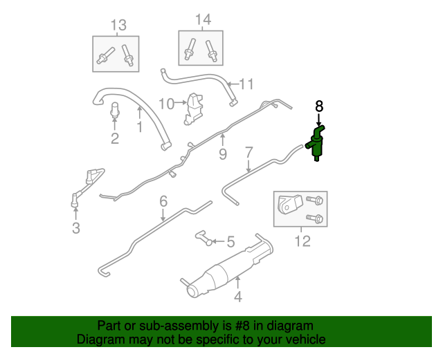 20022010 Ford OEM Vapor Canister Purge Solenoid 6L2Z9F945AA Ford