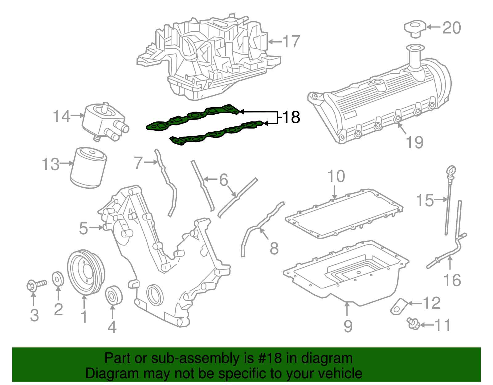 Manifold Gasket - Ford (YL3Z-9439-A)